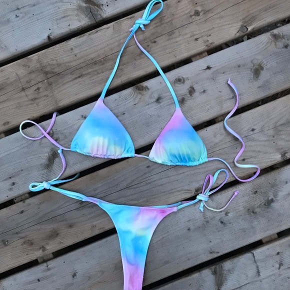 Plumeria Swimwear Tie Dye Bikini - Picture 3 of 4